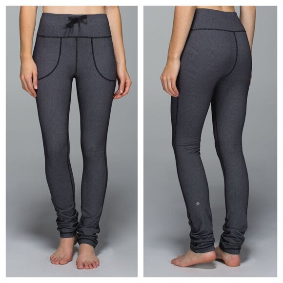 Lululemon Skinny Will Pant (Print) 6 Cross Stitch Black White - Picture 1 of 16